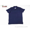 65% Poly 35% Cotton Melange Jersey con colletto jacquard